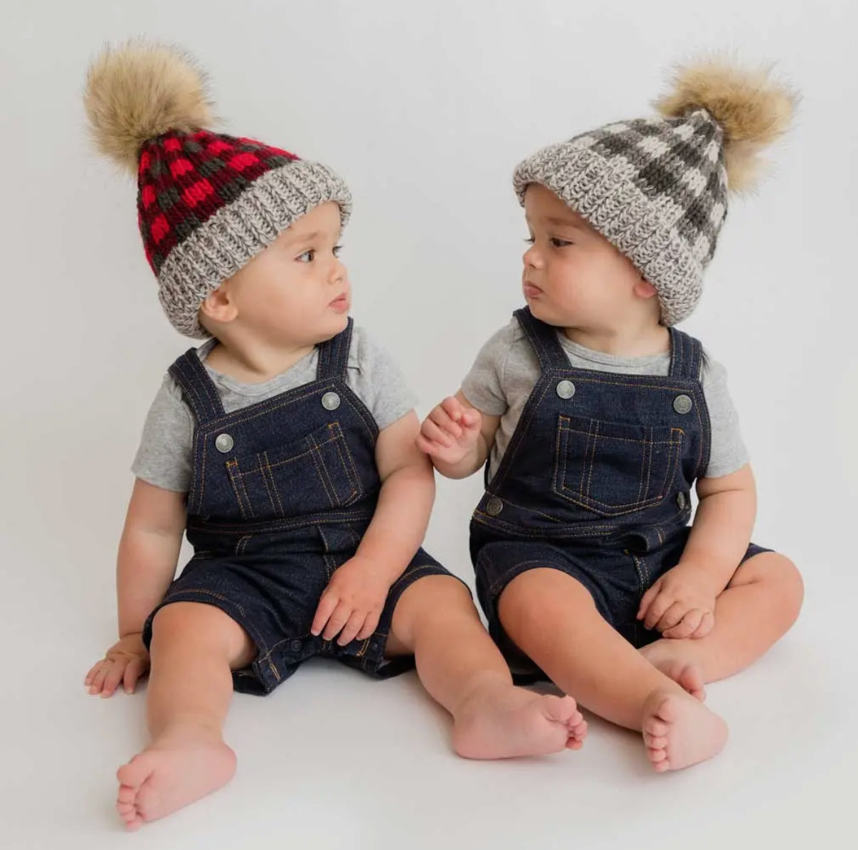 Buffalo Check Knit Little Babe Beanie