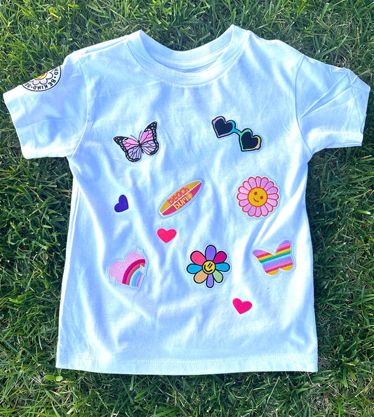 "Girls Just Wanna Have Fun" Happy Patches Adult Tee