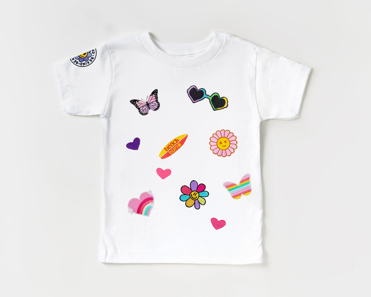 "Girls Just Wanna Have Fun" Happy Patches Adult Tee