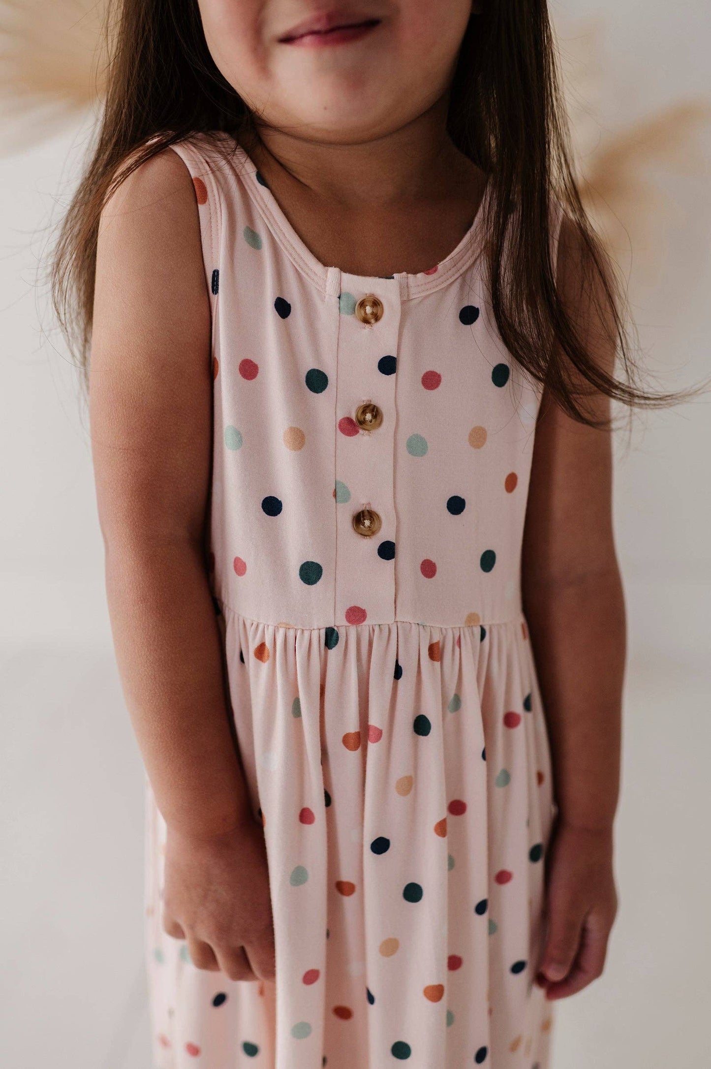 Henley Tank Dress in Beach Wave