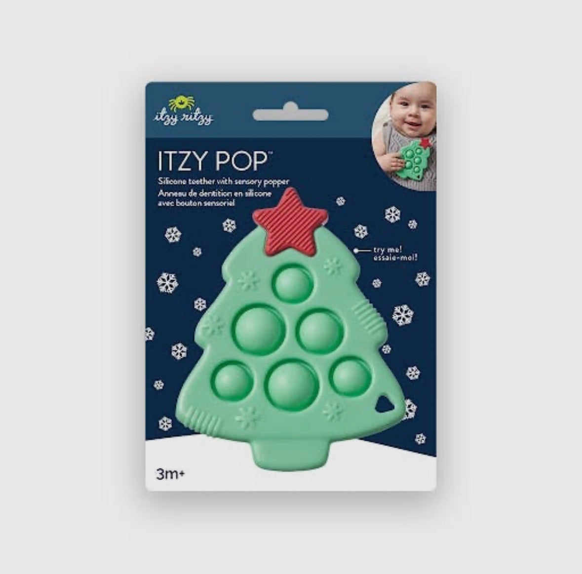 Itzy Pop Holiday Tree Teether Toy