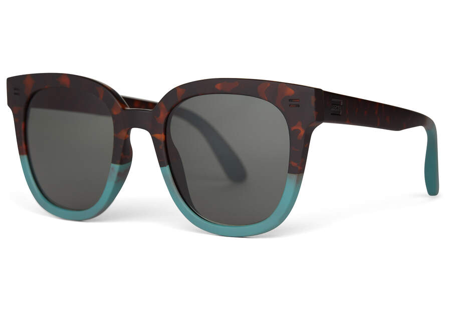 “Juniper” Blonde Tort/Sage Traveler Sunglasses by TOMS