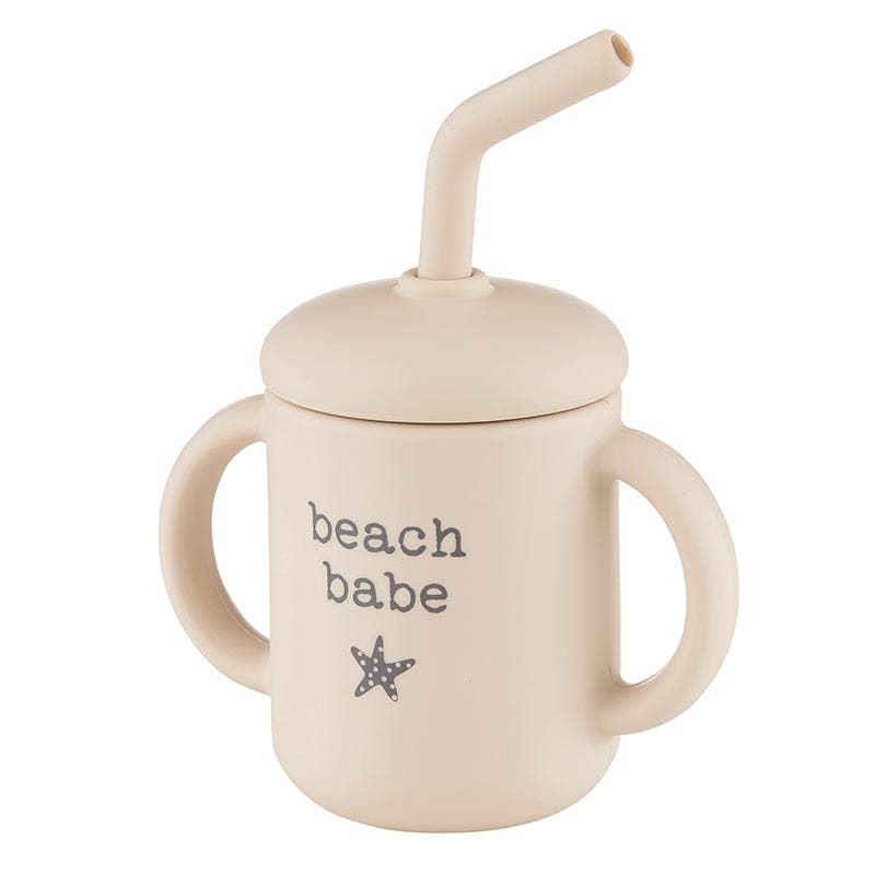 Silicone Sippy Cup - Beach Babe: 5.5" H