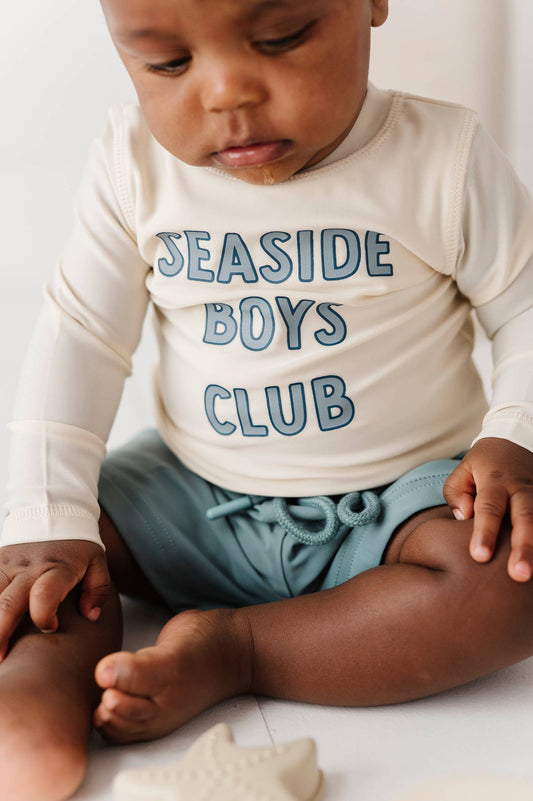 NEW! Long Sleeve Boy's Rashguard Top in Seaside Boys Club