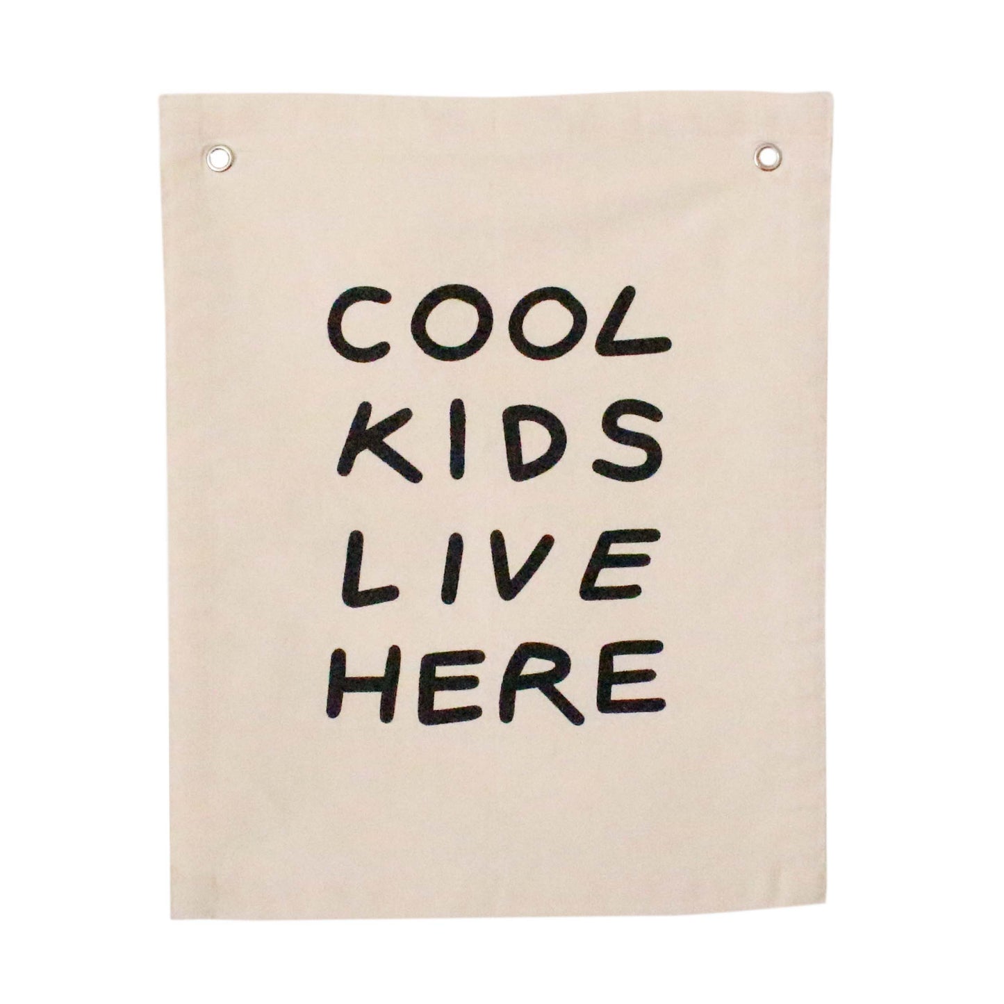 Cool Kids Canvas Banner: Natural