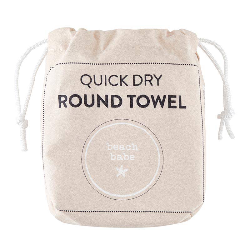 NEW! “Beach Babe” Quick Dry Round Towel