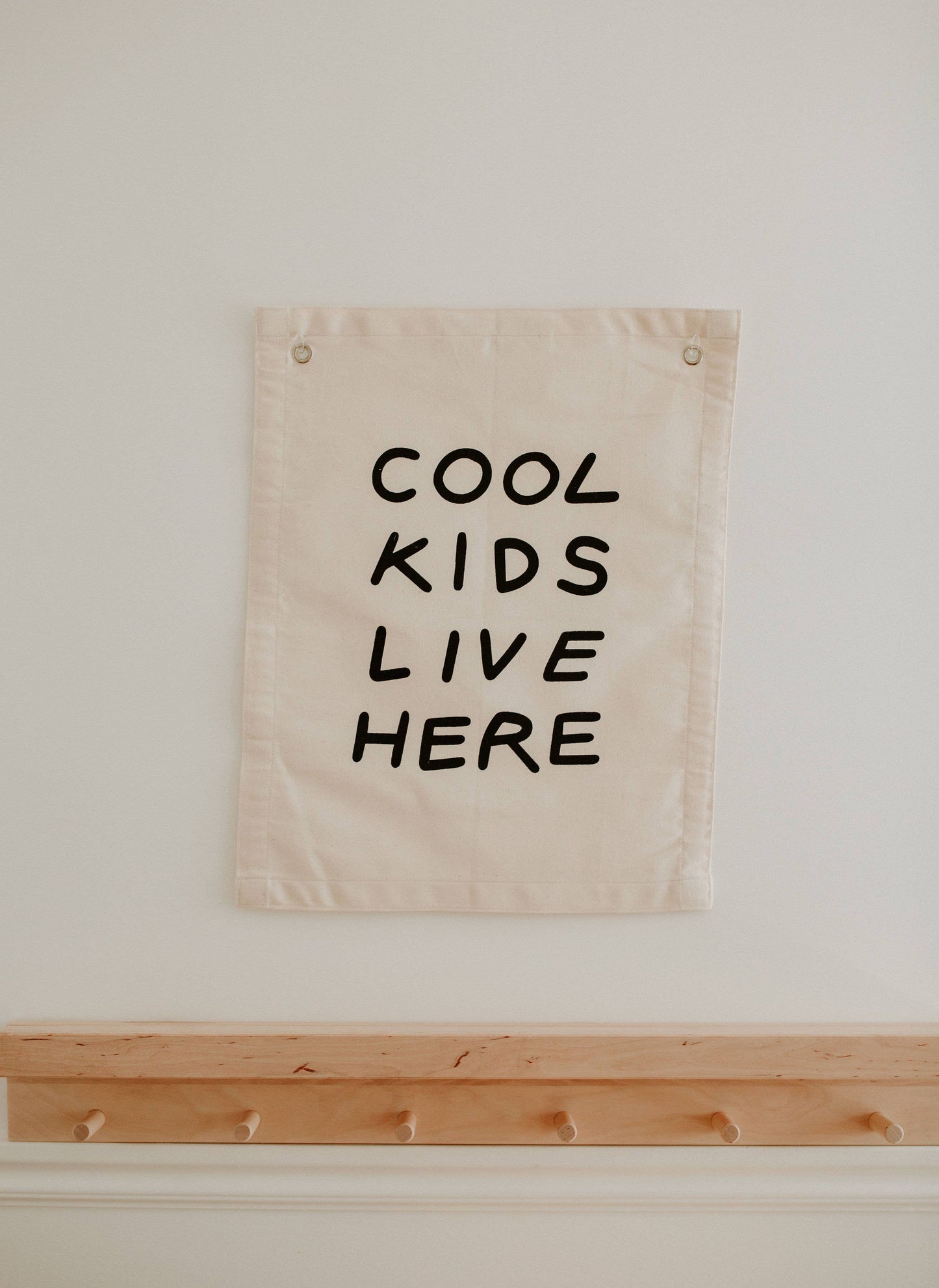 Cool Kids Canvas Banner: Natural