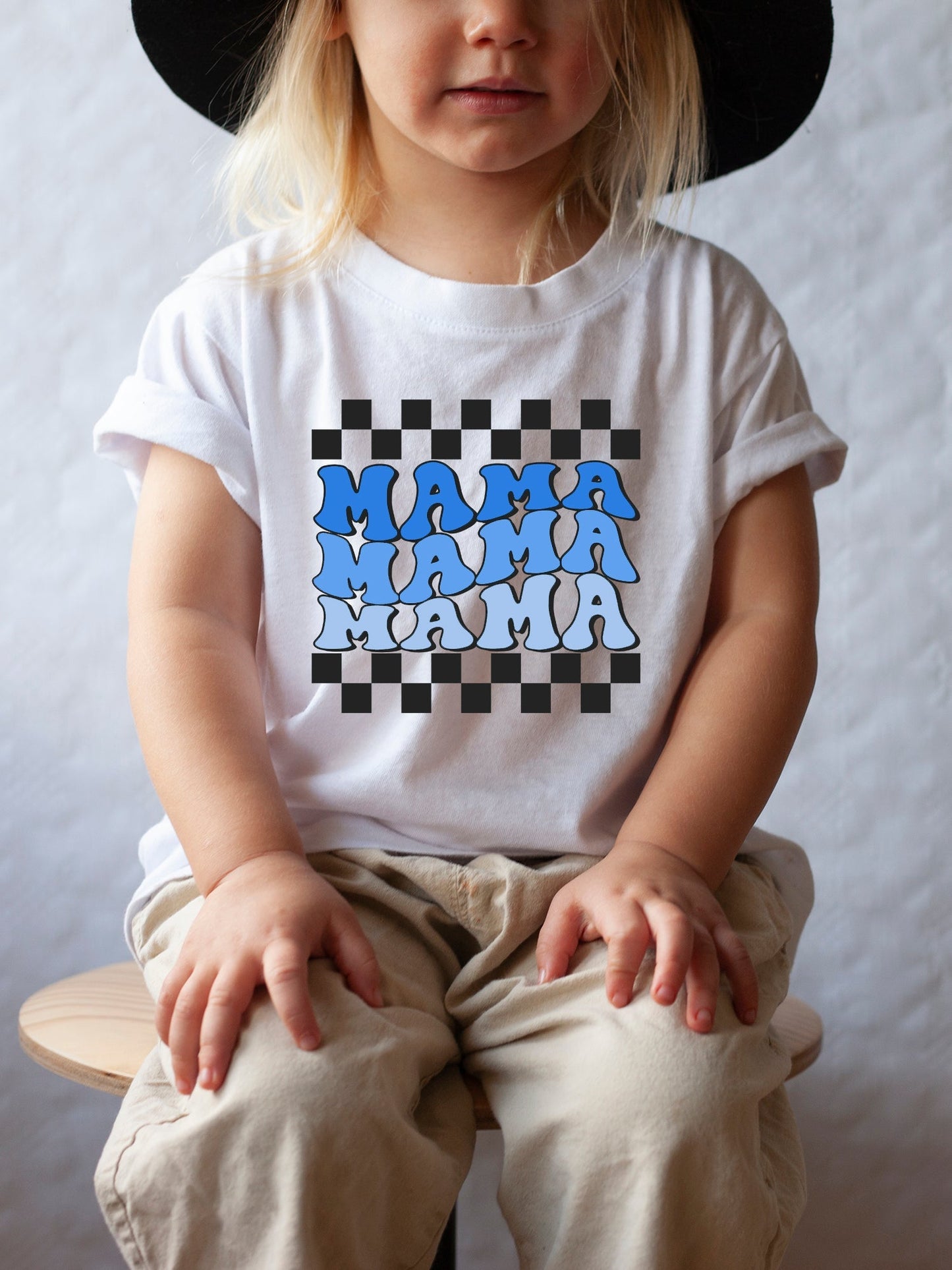 "MAMA" Checkered Toddler and Youth Tees