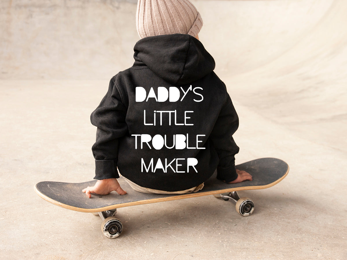 NEW! "Daddy's Little Trouble Maker" Youth Hooded Sweatshirt