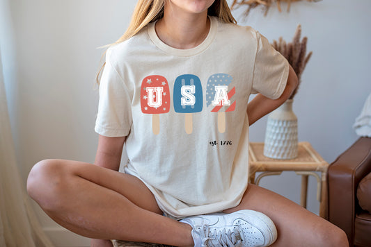 "USA Patriotic Pops” Tee