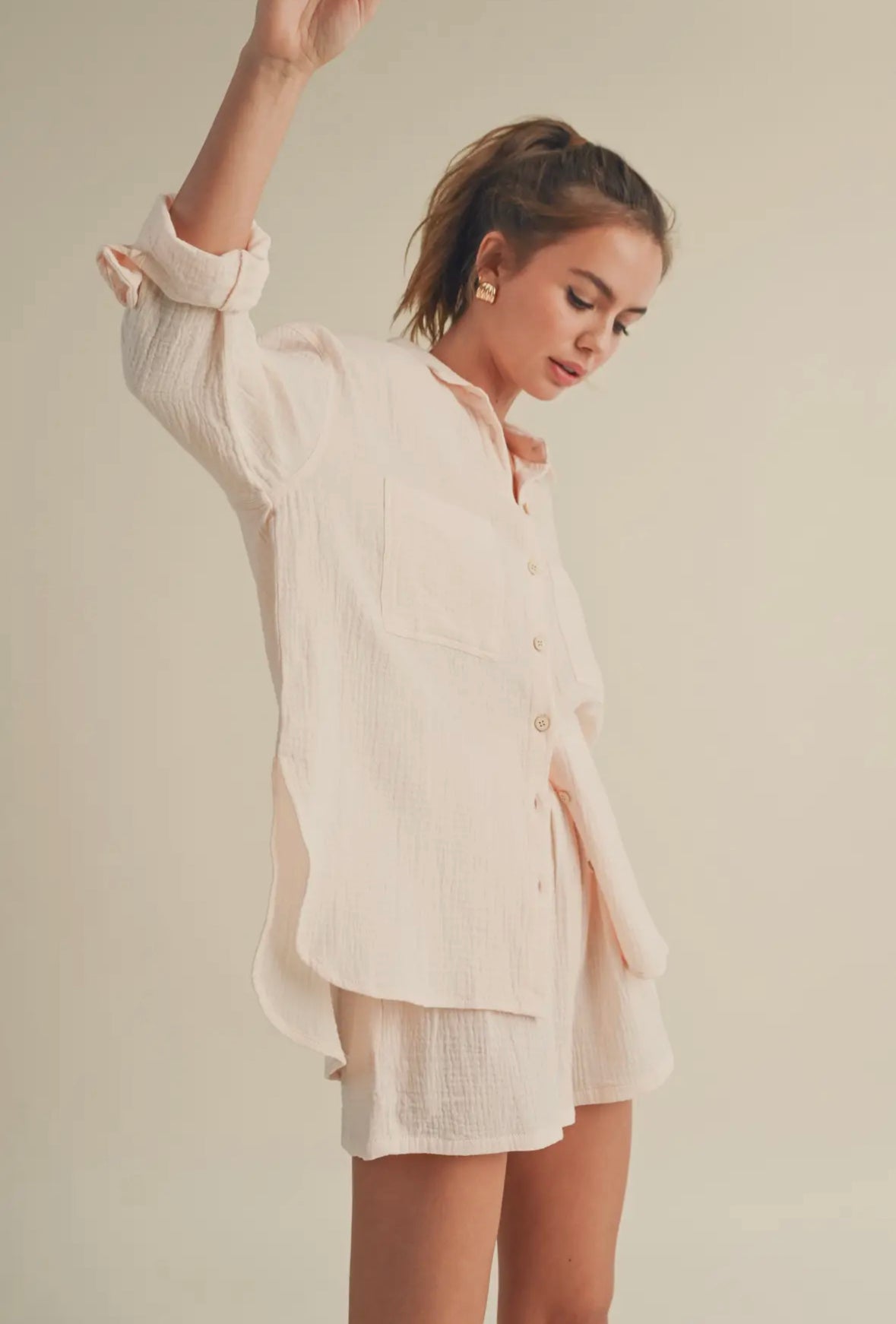 Double Gauze Button Down Shirt