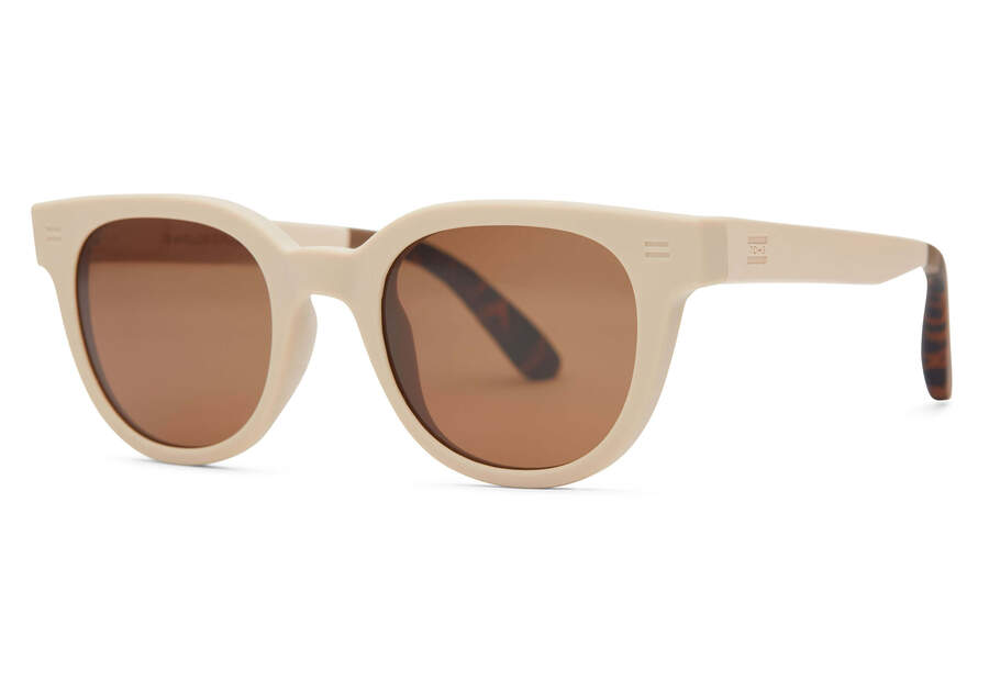 “Rhodes" Oatmilk Traveler Sunglasses by TOMS