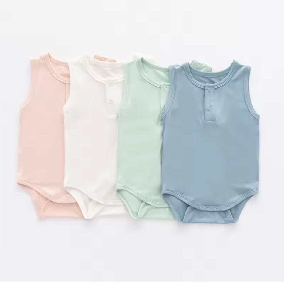 NEW! Bamboo Sleeveless Baby Tank Top Onesies