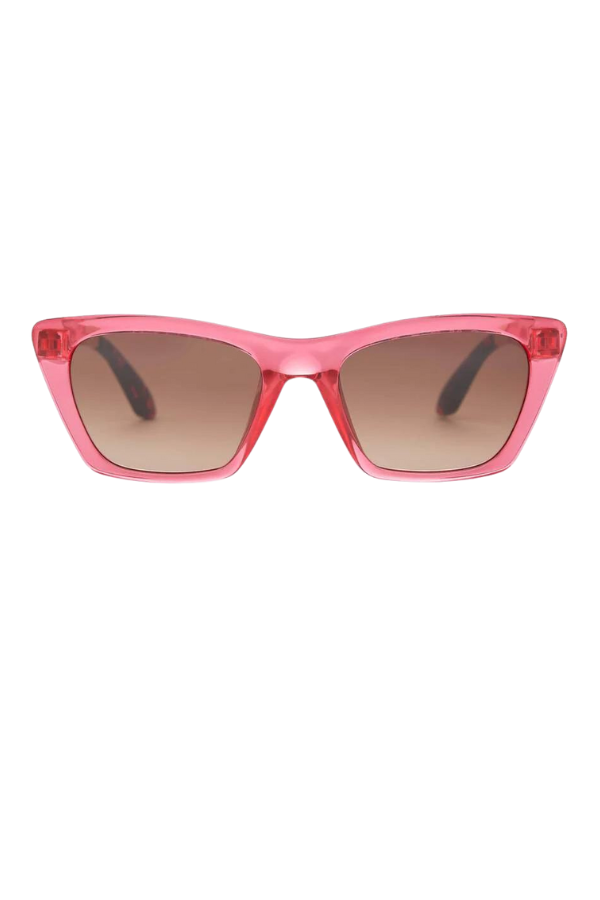 “Sahara” Pink Flash Crystal/Brown Gradient Traveler Sunglasses by TOMS