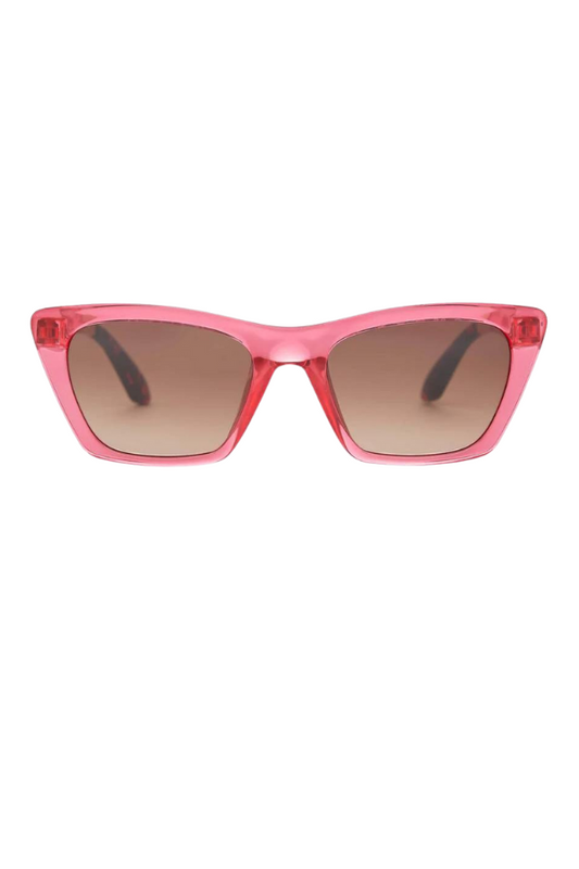 “Sahara” Pink Flash Crystal/Brown Gradient Traveler Sunglasses by TOMS