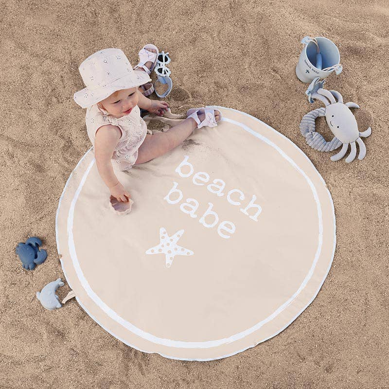 NEW! “Beach Babe” Quick Dry Round Towel