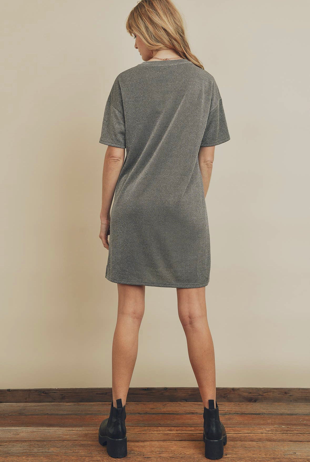 Metallic T-Shirt Dress