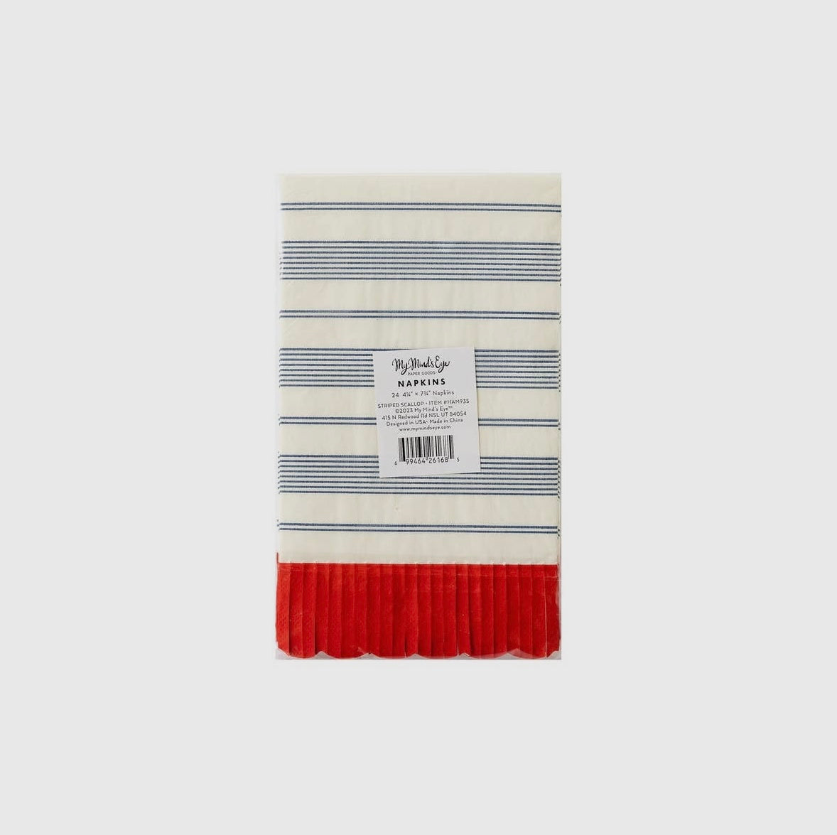 SALE! NOW 50% OFF! Striped Scallop Napkin