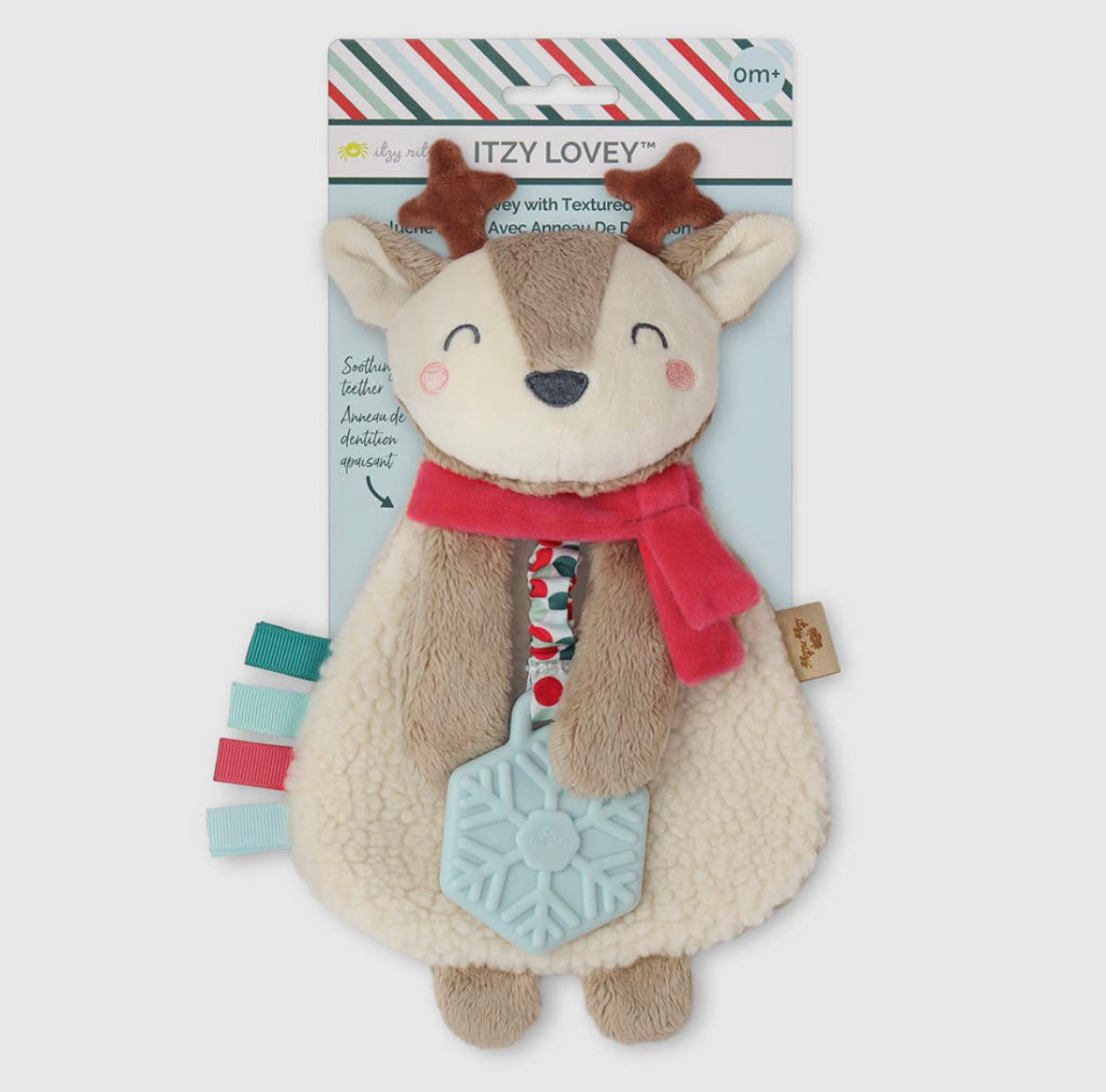 Holiday Itzy Lovey Plush  and Teether Toy