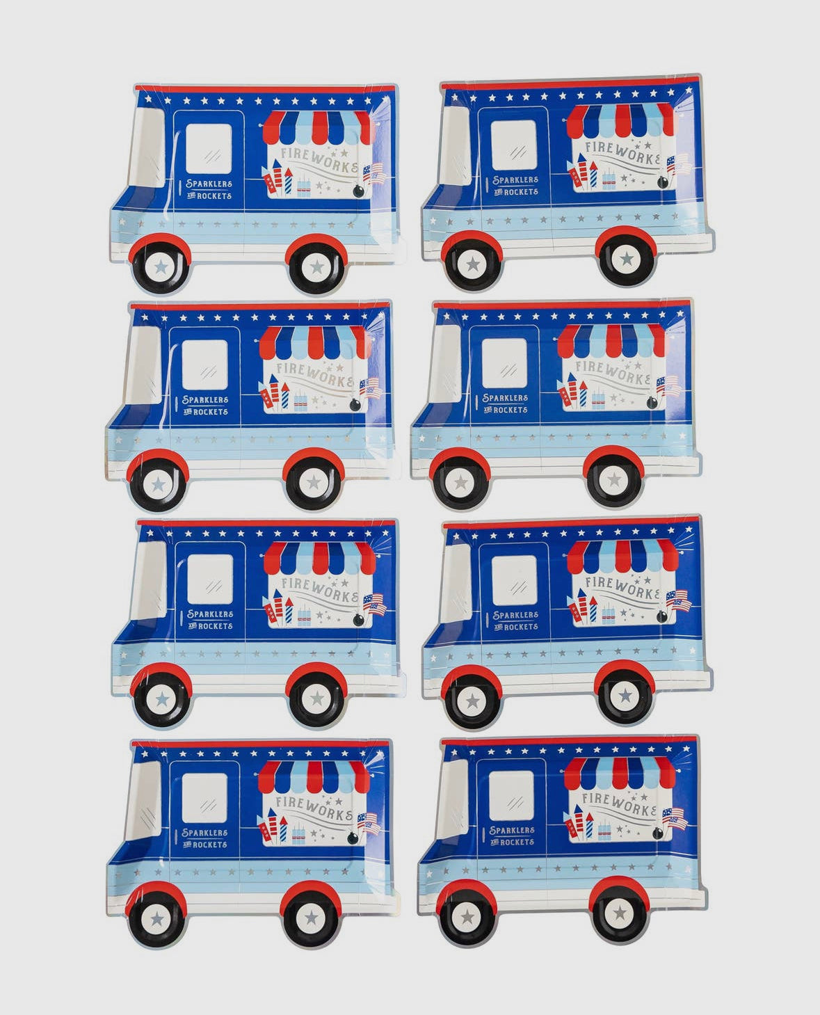 SALE! NOW 50% OFF! Firework Truck Paper Plates