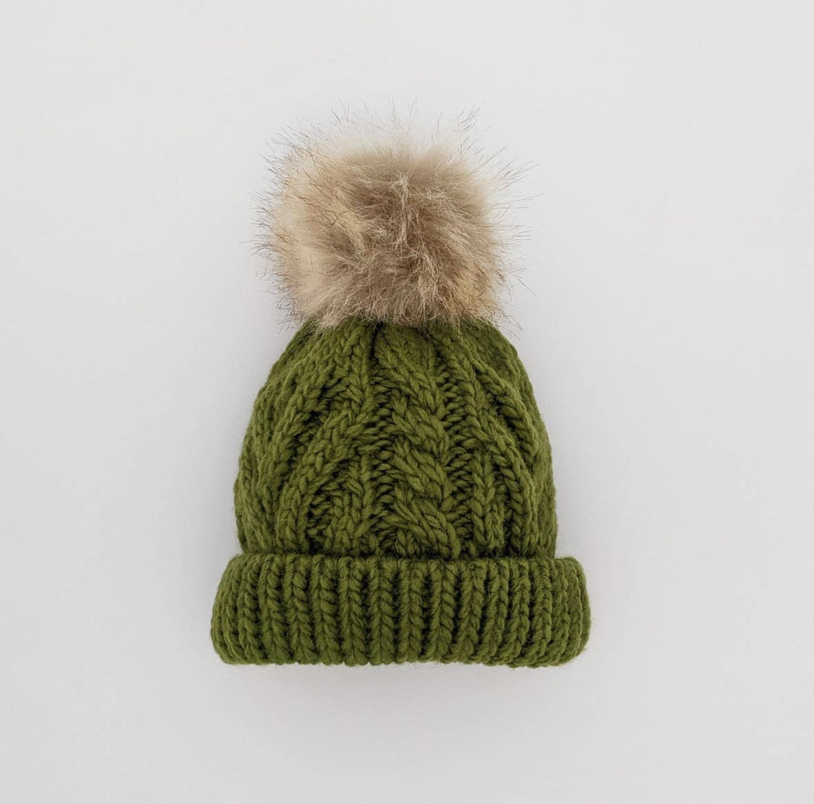 Mossy Pom Pom Little Babe Beanie