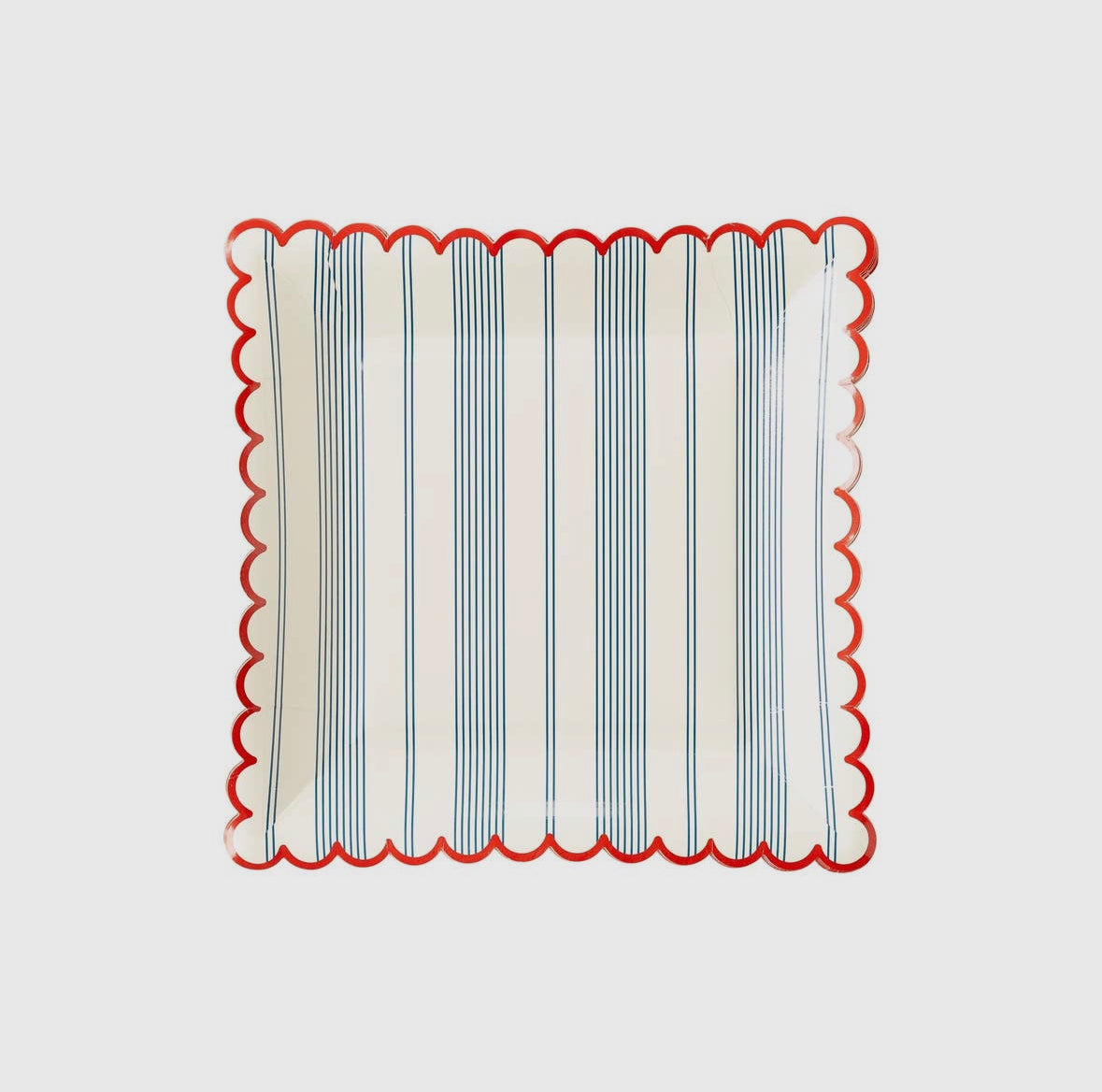 SALE! NOW 50% OFF! Striped Scallop Paper Plates