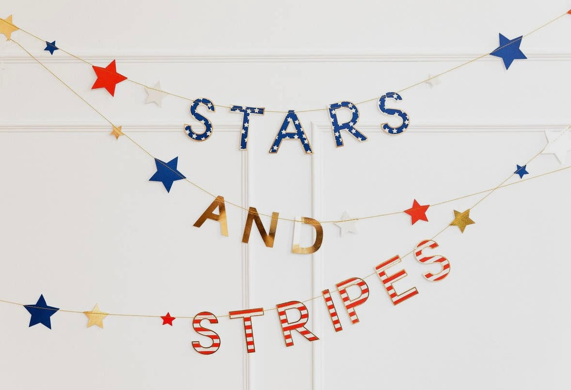 SALE! NOW 50% OFF!“Stars and Stripes” Party Banner