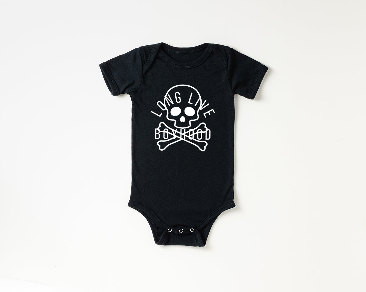 NEW! "Long Live Boyhood w/Skull and Crossbones" Toddler and Youth Tees