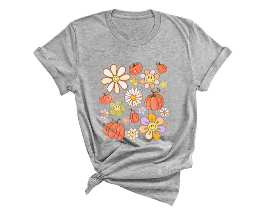 NEW! “Flower Power and Pumpkins" Tee