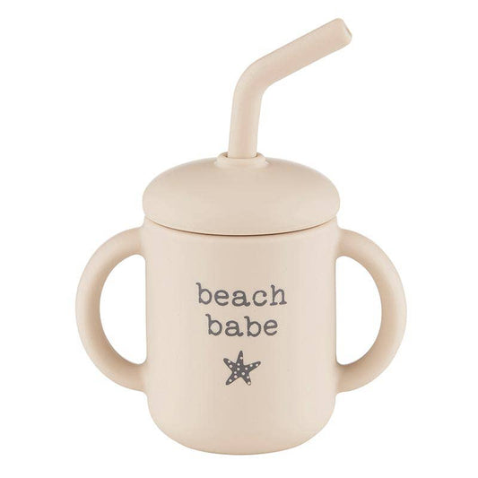 Silicone Sippy Cup - Beach Babe: 5.5" H