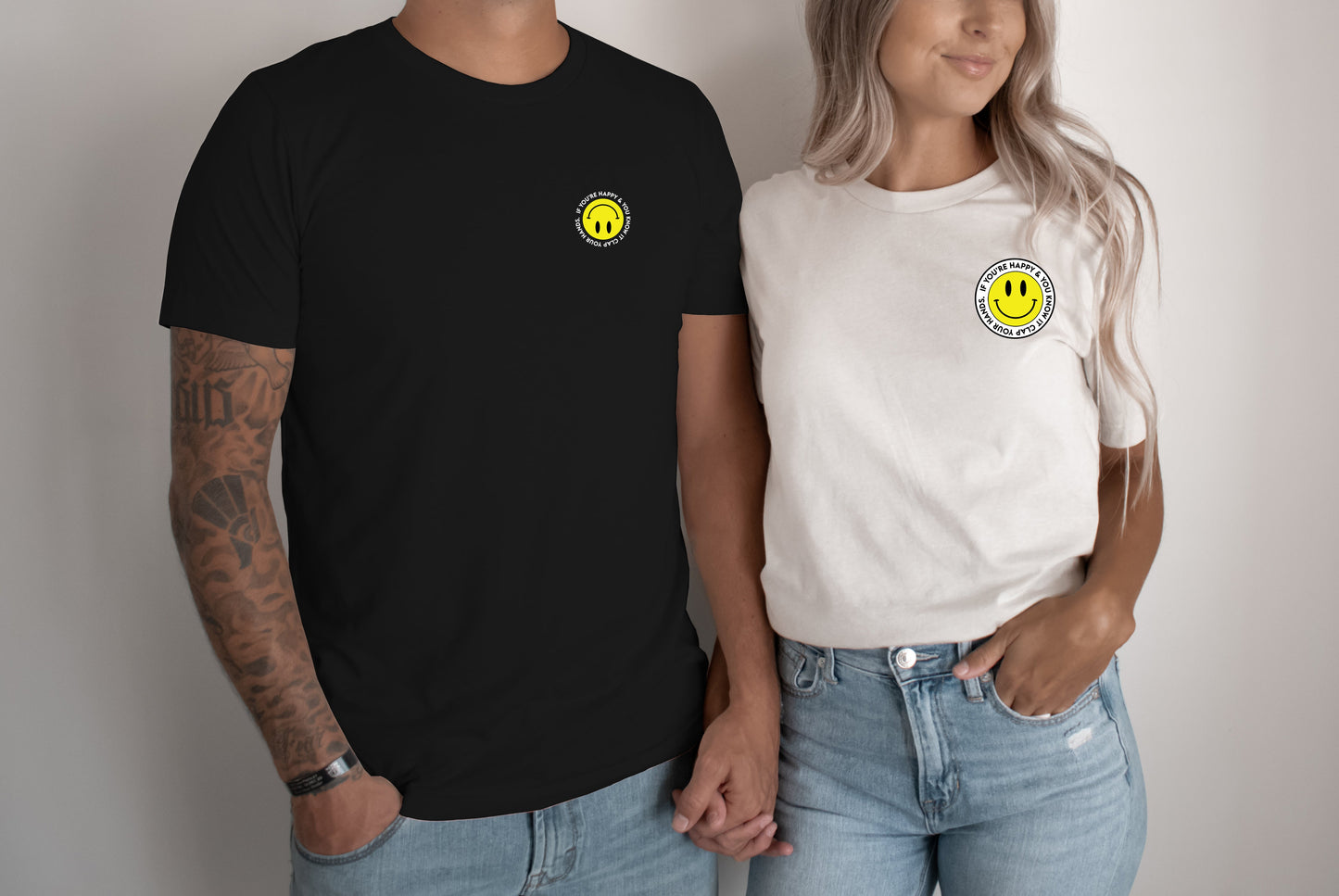 "If You're Happy and You Know it" Large Smiley Tee