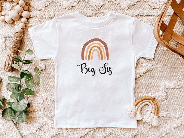 Gianna "Big Sis" Rainbow Little Babe Tee