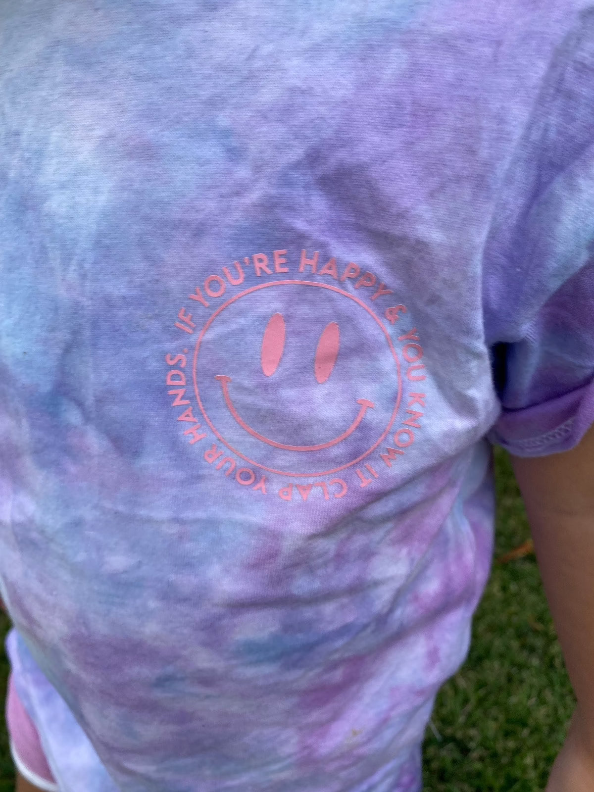 Ellie “If You’re Happy and You Know It” Tie Dye Tee