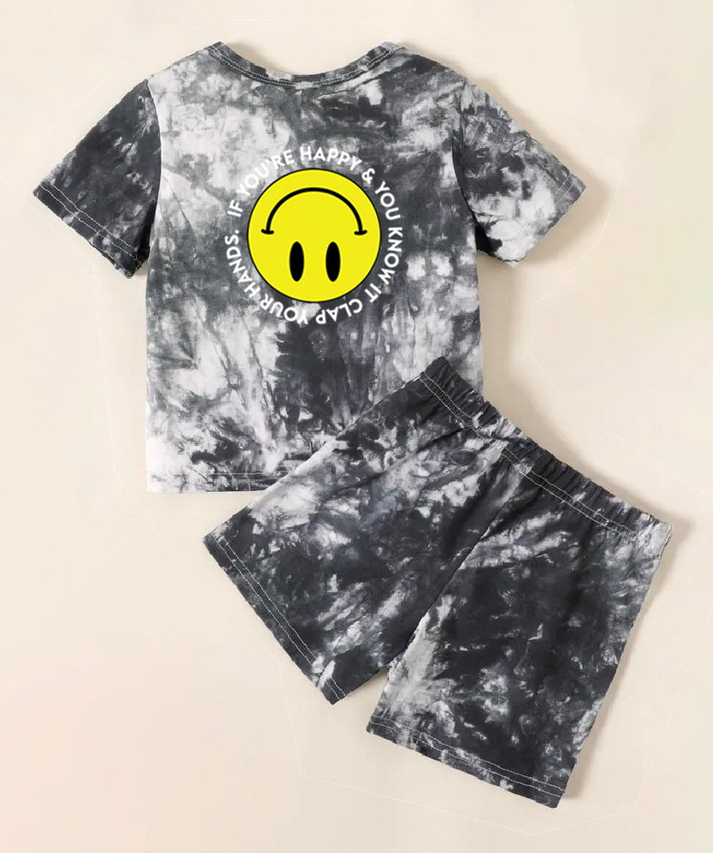 "If You're Happy and You Know It" Smiley LB Tie Dye Set